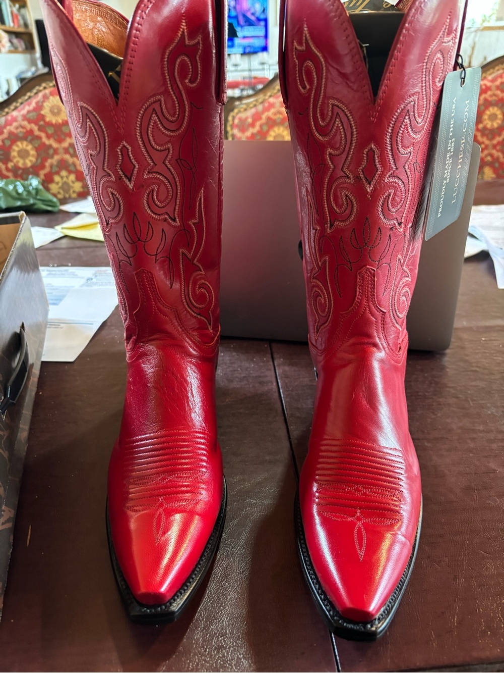 Lucchese vintage NWT 1883 women’s red sniptoe cowboy boots size 9